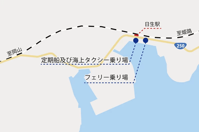 日生駅前港マップ
